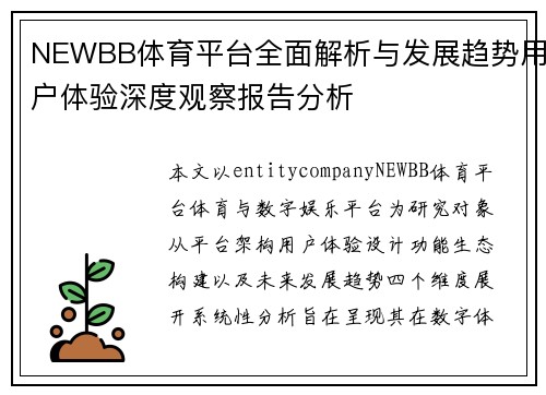 NEWBB体育平台全面解析与发展趋势用户体验深度观察报告分析